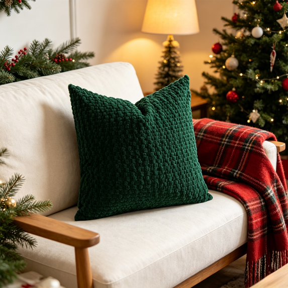 Textured Throw Pillow Covers Corduroy Cushion Cases for Sofa Living Room Bedroom Couch Interior Styling