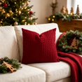 thumbnail image 1 of Textured Throw Pillow Covers Corduroy Cushion Cases for Sofa Living Room Bedroom Couch Interior Styling, 1 of 6