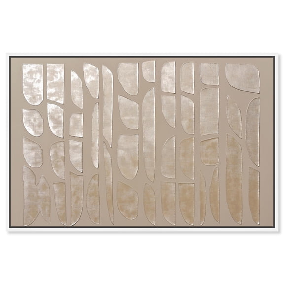 Textured Tiles Canvas Textured Abstract by Art Remedy, White Frame, 54 x 36