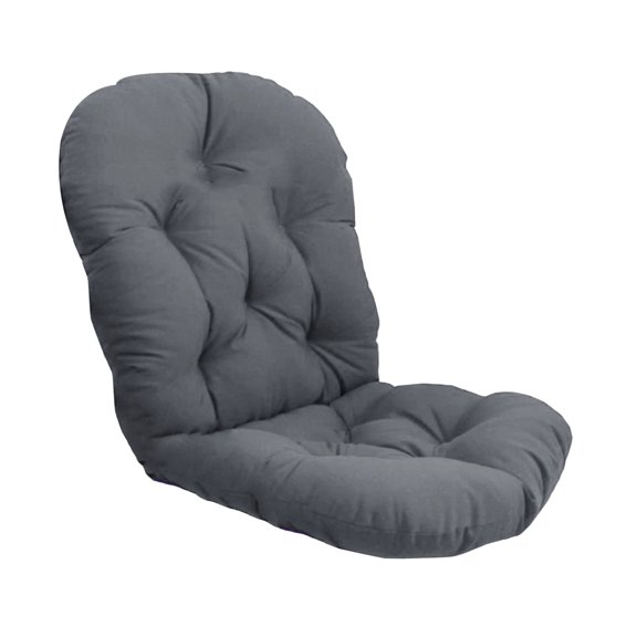 Textured Tufted Rattan Swivel Rocking Chair Cushion Pad Seat Cushions 48 x 24 Dark gray