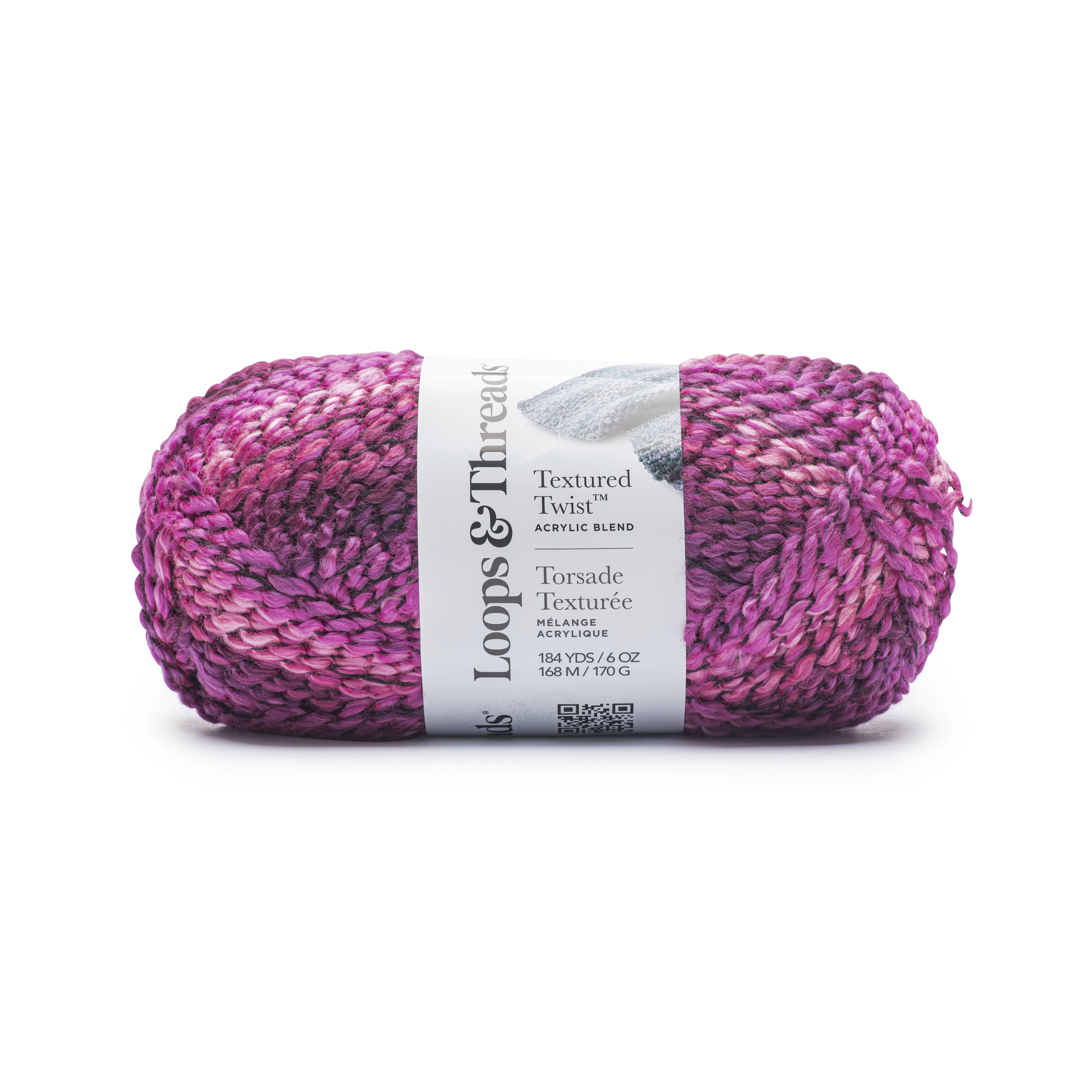 Textured Twist Yarn by Loops & Threads - Yarn for Knitting - Crochet - Weaving - and Arts & Crafts - Multi - Acrylic Blend - 6 oz - Walmart.com Textured Twist Yarn by Loops & Threads - Yarn for Knitting - Crochet - Weaving - and Arts & Crafts - Multi - Acrylic Blend - 6 oz - Walmart.com