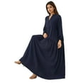 thumbnail image 1 of Textured V-Neck Maxi Dress with Button Detail, 1 of 7