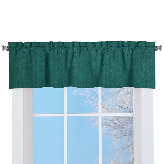 Collections Etc Solid Textured Swag Window Valance with Rod Pocket Top for Easy Hanging