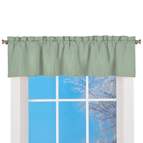 Collections Etc Solid Textured Swag Window Valance with Rod Pocket Top for Easy Hanging