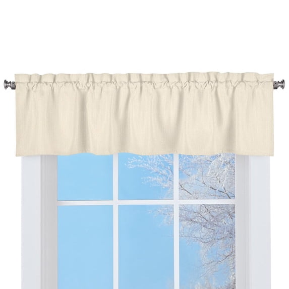 Collections Etc Solid Textured Swag Window Valance with Rod Pocket Top for Easy Hanging