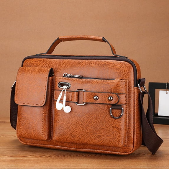 Textured Vegan Leather Crossbody Bag for Women, Adjustable Strap Lightweight Purse, Spacious Handbag for Travel Work Daily Use