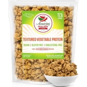 Textured Vegetable Protein TVP, 1 lb. Bag. All Natural Plant Based Protein Chunks, Vegan