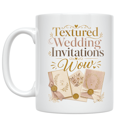 Textured Wedding Invitations Wow - Wedding Enthusiast - 11 oz Ceramic Coffee Mug