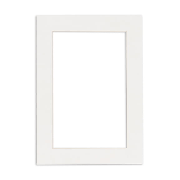 Textured White Acid Free 5x7 Picture Frame Mats with White Core Bevel Cut for 4x6 Pictures - Fits