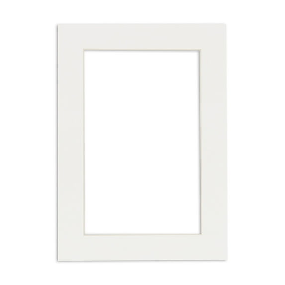 Textured White Acid Free 8x10 Picture Frame Mats with White Core Bevel Cut for 5x7 Pictures - Fits