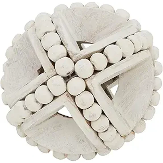 Textured Wooden Bead Orb
