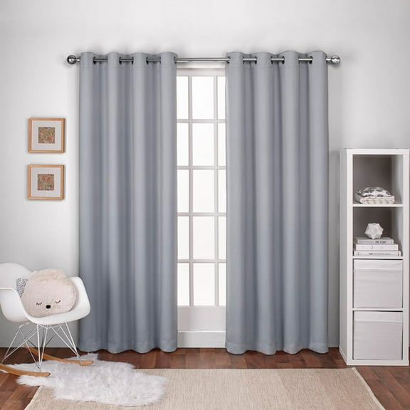 Textured Woven Blackout Grommet Top Curtain Panels by Exclusive Home
