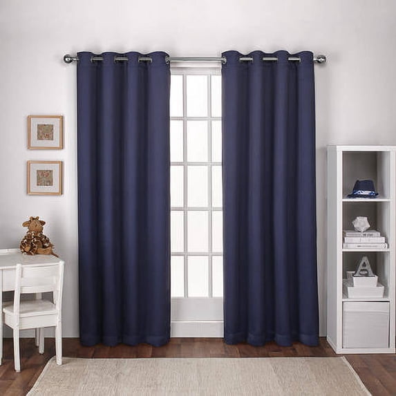 Textured Woven Blackout Grommet Top Curtain Panels by Exclusive Home