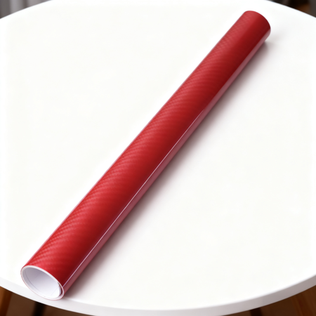Textured and Scratch Resistant Laminate Film, Measuring 58 Inches by 60 Inches, with a Red 3D Carbon Fiber Surface for Kitchen Cabinets and Vanities