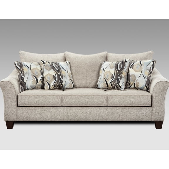 Textured upholstery, flared arm style - Add charm to primary living space