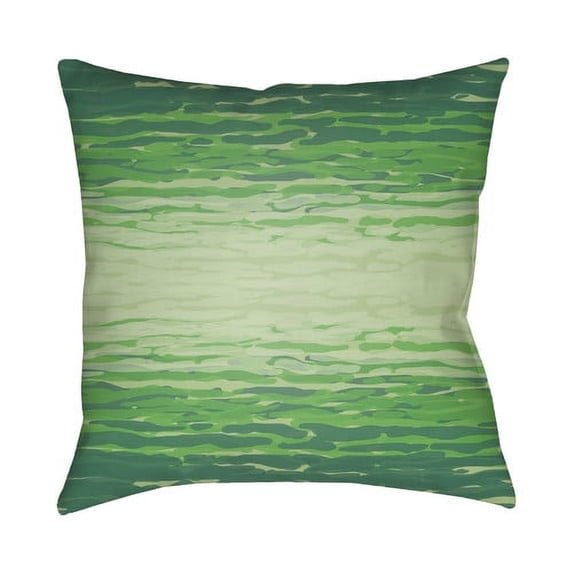 Surya TX068-1818 18 x 18 x 4 in. Textures Abstract Square Throw Pillow, Emerald, Grass Green & Mint