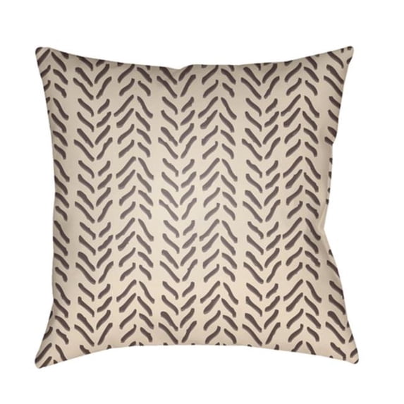 Surya TX043-2222 Textures 22 x 22 x 5 in. Throw Pillow, Black - Large