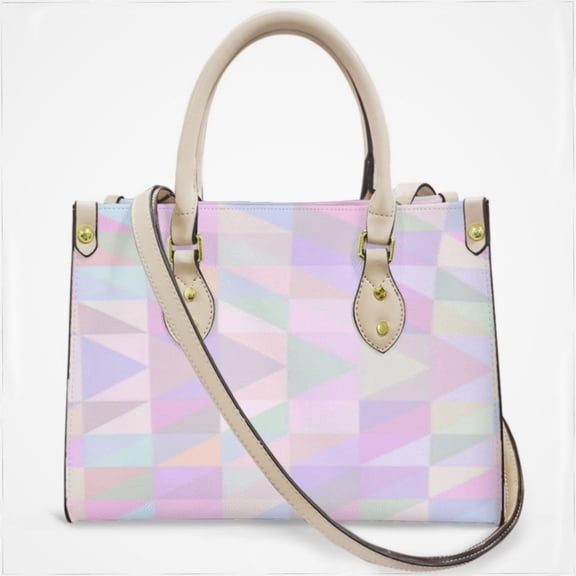 Textures Glitter Foil Confetti And Metal Rainbow Gradient Cross Body Bags For Women Small Leather Female Handbags Fashion Top-Handle Totes