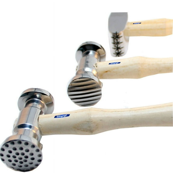 Texturing Metal Hammers Set 3 Pcs 6 Patterns Texture Hammer Jewelry Craft