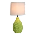 thumbnail image 1 of Texturized Ceramic Oval Table Lamp - Green, 1 of 1