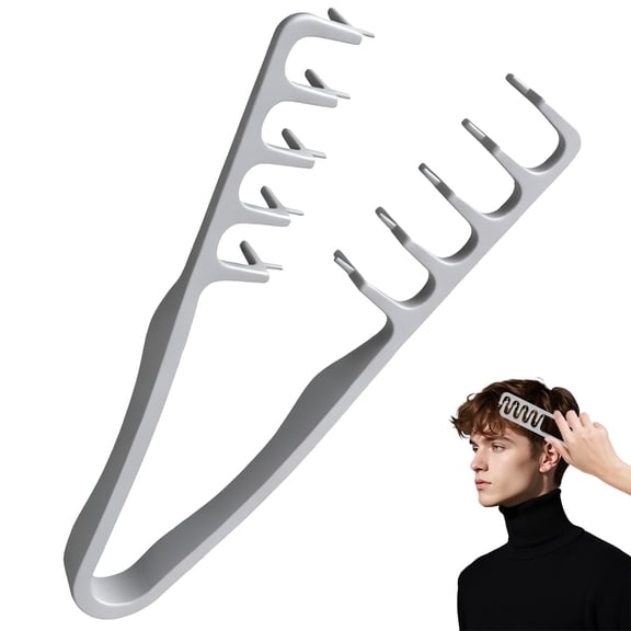Texturizing Comb, 2026 Men's Texture Styling Comb, Men's Volumizing Texture Tool, Maximum Root Lift Tool, ABS Plastic Non-Slip Textured Handle (Gray)