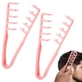 thumbnail image 1 of Texturizing Comb, Texture Comb for Hair Styling, Volumizing Texture Tool with Maximum Root Lift, Wide Tooth Hair Styling Comb with Non Slip Handle, ABS Plastic (2PCS Pink), 1 of 8