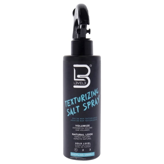 L3 Level 3 Sea Salt Texturizing Spray - Creates Beachy Waves and Texture - Casual Hair Finish (8.45 Fl Oz)