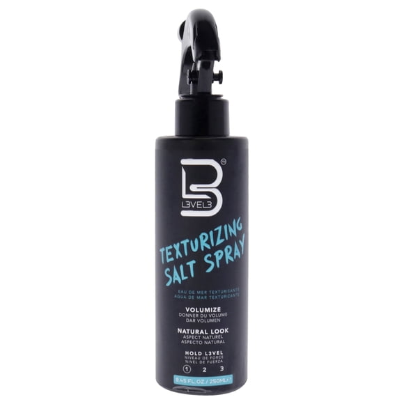 L3 Level 3 Sea Salt Texturizing Spray - Creates Beachy Waves and Texture - Casual Hair Finish (8.45 Fl Oz)