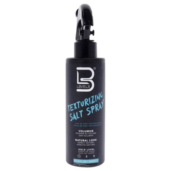 L3 Level 3 Sea Salt Texturizing Spray - Creates Beachy Waves and Texture - Casual Hair Finish (8.45 Fl Oz)