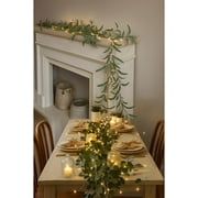 Texwix Flexcamo 6FT 96 LED - 2Pack Twinkling Tree Fairy,Cozy Home Decor,Pre-Lit Lighted Artificial Olive Garland with Timer,for Christmas Decorations