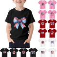 thumbnail image 1 of Teyfeniy 4th of July T-Shirts for Toddlers Boys Kids Indepence Day Print Short Sleeve Crew Neck Summer Pullover Tops Casual Going out Loungewear Fashion Shirts Unisex, 1 of 6