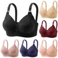 thumbnail image 1 of Teyfeniy Black Jelly Wireless Bras for Women Seamless Adjustable Strap Full Coverage Comfy Bralettes with Pad and Dec Lift and Support Minimizer No Underwire V Neck Bras, 1 of 8