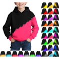 thumbnail image 1 of Teyfeniy Boys Print Hoodies Gradient Color Fashion Colorful Pullover Sweatshirts Hooded Long Sleeve Fall Winter Going out Activity Clothes, for 4 to 14 Years, 1 of 8