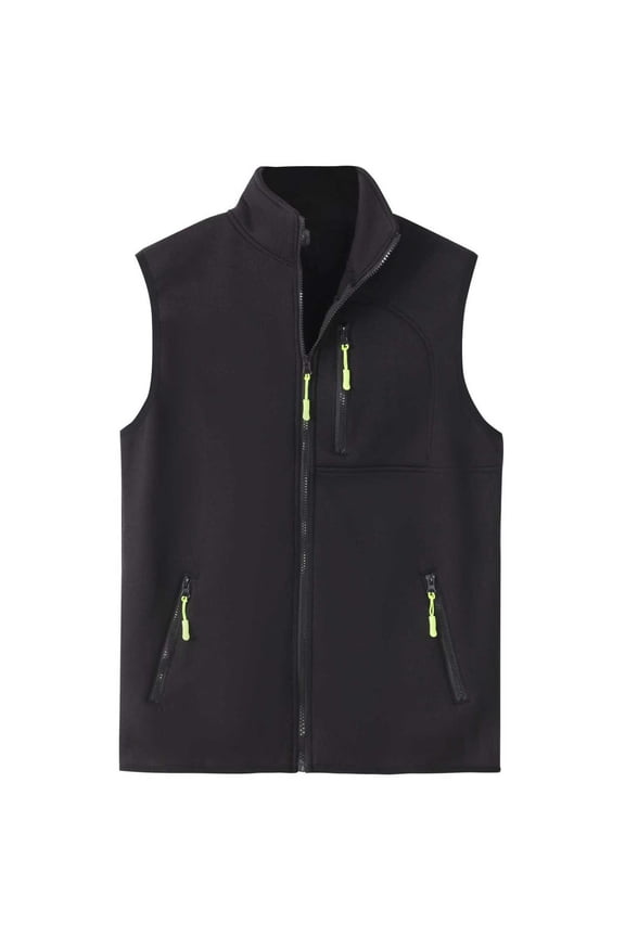 Cargo Vests for Men Casual Going Out Thin Jacket with Multi Pockets Full Zip Up Solid Color Sleeveless Camping Hiking Summer Spring Fall Vest Tops