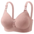 thumbnail image 1 of Teyfeniy Jelly Wireless Bras for Women Seamless Adjustable Strap Full Coverage Comfy Bralettes with Pad and Dec Lift and Support Minimizer No Underwire V Neck Bras, 1 of 8