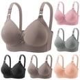 thumbnail image 1 of Teyfeniy Jelly Wireless Bras for Women Seamless Adjustable Strap Full Coverage Comfy Bralettes with Pad and Dec Lift and Support No Underwire V Neck Bras, 1 of 8