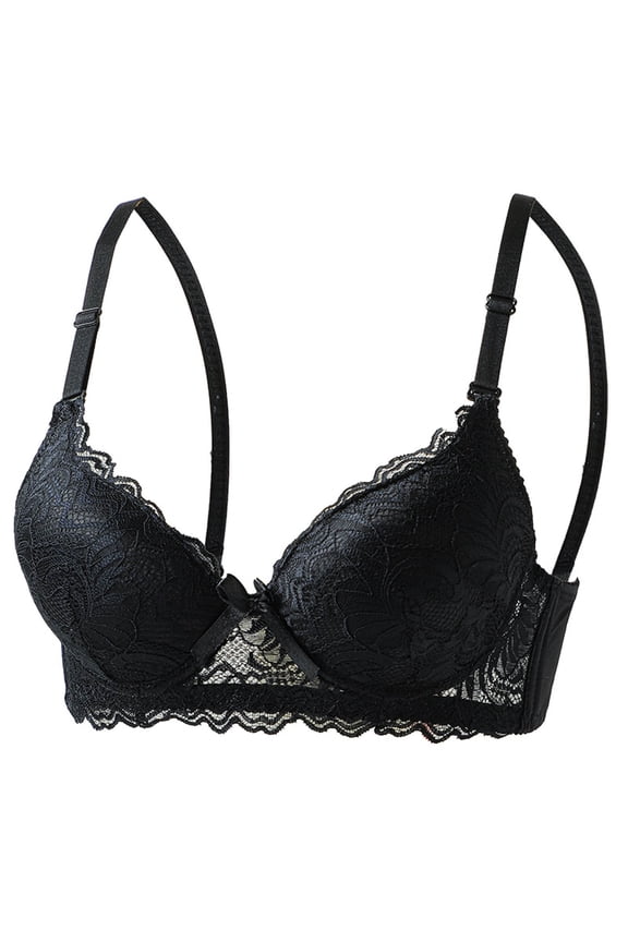 Lace Halter Bras for Women Wire Balconette Seamless Comfy Adjustable Strap Bralettes with Pad Lift and Support Solid Color Lightweight Breathable V Neck Bras