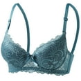 thumbnail image 1 of Teyfeniy Lace Halter Bras for Women Wire Balconette Seamless Comfy Adjustable Strap Bralettes with Pad Lift and Support Solid Color Lightweight Breathable V Neck Bras, 1 of 8