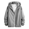 thumbnail image 1 of Teyfeniy Men's Hoodie Jacket for Sun Protection Long Sleeve Hooded Zipper Lightweight Casual Cozy Solid Color Athletic Jacket for Hiking Running Golf Sports, 1 of 6