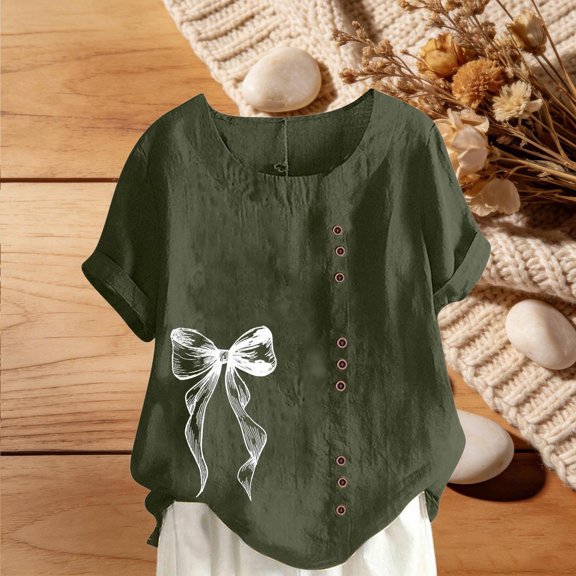 Teyfeniy Plus Size Women Oversized Tops Graphic Shirts Short Sleeve Pullover Summer Crew Neck Holiday Vacation Loose Lightweight Casual Spring Outfit Soft Blouse Tops