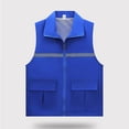 thumbnail image 1 of Teyfeniy Reflective Vests for Adult Breathable Mesh Liner Sleeveless High Vis Safety Vest Jackets Waistcoat Fishing Hiking Volunteer Full Zip Up Vest Tops with Pocket for Men Women Unisex, 1 of 7