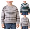 thumbnail image 1 of Teyfeniy Striped Sweatshirts for Toddlers Kids Unisex Long Sleeve Crew Neck Color Block Casual Comfy Soft Cotton Fall Winter Clothing for Boys and Girls, for 9M-7T, 1 of 10