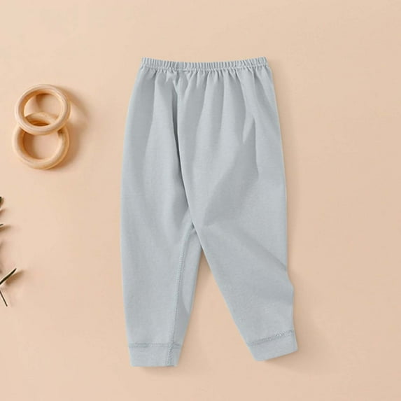 Teyfeniy Toddlers Boys Girls Sweatpants Elastic Waist and Ankle Pants Straight Leg Solid Color Loungewear Casual Sweatpants Sleepwear