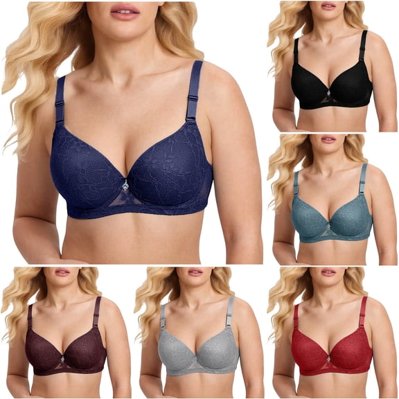 Teyfeniy Wire Halter Bras for Women Seamless Comfy Adjustable Strap Bralettes with Pad Lift and Support Solid Color Lightweight Breathable V Neck Bras