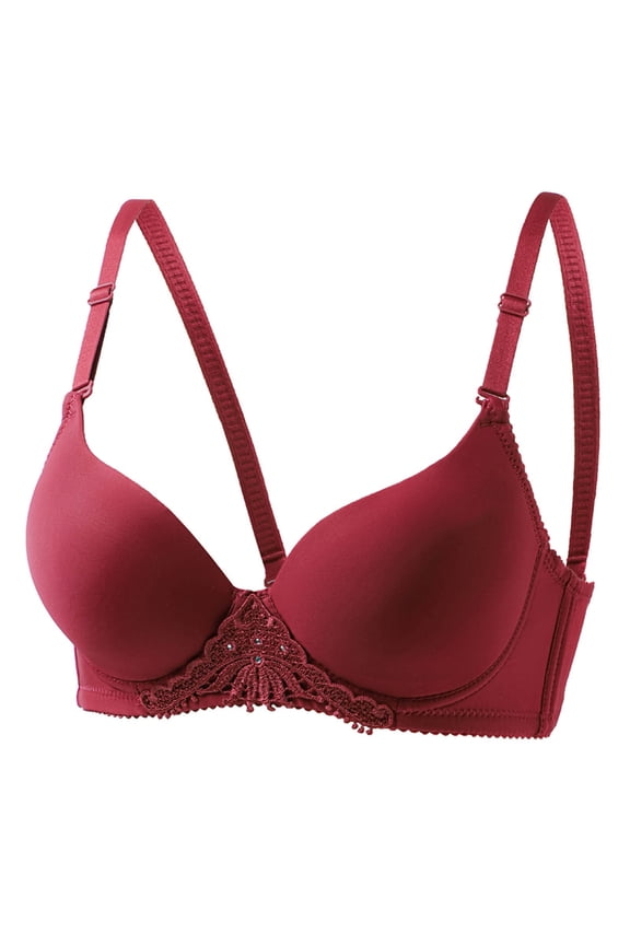 Wire Halter Bras for Women Seamless Comfy Balconette Adjustable Strap Bralettes with Pad Lift and Support Solid Color Lightweight Breathable V Neck Bras