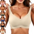 thumbnail image 1 of Teyfeniy Women's Jelly Bras Seamless Widen Straps Push up Soft Supportive Wireless Solid Color Daily Bralettes, 1 of 6