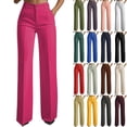 thumbnail image 1 of Teyfeniy Womens Dress Pants Business Casual Flex Motion Slacks Dressy Pants Regular Office Fashion Stylish High Waist Straight Leg Work Trouser with Pockets, 1 of 8
