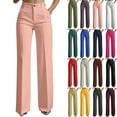 thumbnail image 1 of Teyfeniy Womens Dress Pants Business Casual Flex Motion Slacks Dressy Pants Regular Office Fashion Stylish High Waist Straight Leg Work Trouser with Pockets, 1 of 8