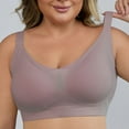 thumbnail image 1 of Teyfeniy Womens Jelly Bras Plus Size Wireless Mesh Full Coverage Breathable Elastic Widen Strap Solid Color Push Up Stretchy Comfy Bralettes Support Minimizer Bras, 1 of 5