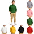 thumbnail image 1 of Teylalorva Boy's Sweater High Neck Pullover (1-11) Long Sleeve Knit Top Stretchy School Casual Top Yellow Size 2T, 1 of 1